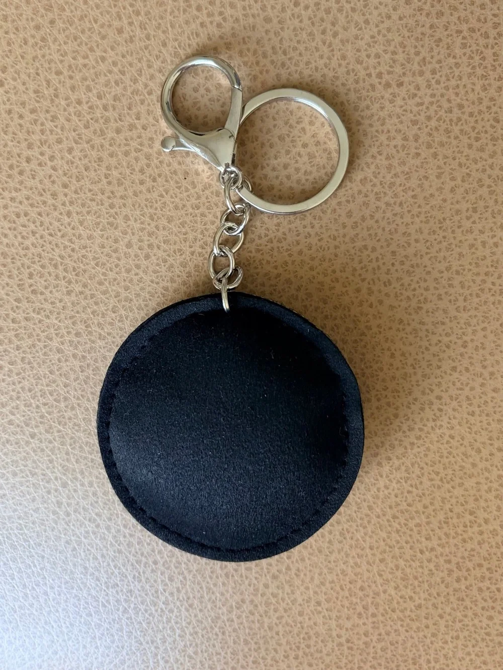 Crystal Embellished Black & Silver Monochrome Keychain